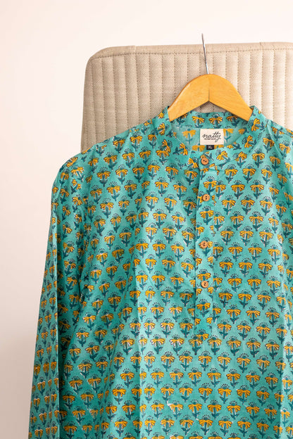 Turquoise Tranquility Kurta